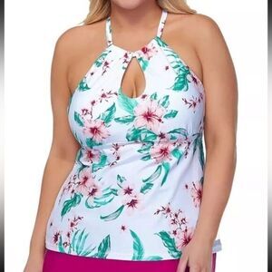 NWT Raisins Curve Rosalie Tankini Halter Top 16W